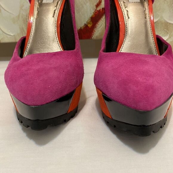 Rachel Roy Leather Multicolor Platforms Stilettos - Picture 3 of 7